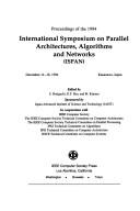International Symposium on Parallel Architectures, Algorithms, and Networks (ISPAN)