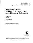 Intelligent Robots and Computer Vision X: Algorithms and Techniques