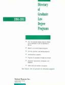 Directory of graduate law degree programs by Richard Hermann, Linda Sutherland cover