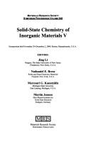 Solid-State Chemistry of Inorganic Materials V