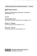 Solid State Ionics Vol. 135