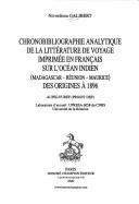Chronobibliographie analytique de la litterature de voyage imprimee en français by Nivoelisoa Galibert cover