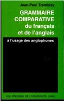 Grammaire comparative du français et de l'anglais