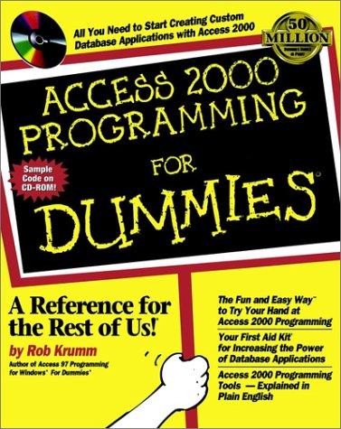 Access 2000 programming for dummies