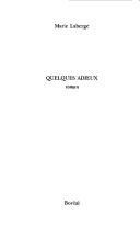 Quelques adieux by Marie Laberge cover