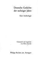 Deutsche Gedichte der sechziger Jahre by Heinz Piontek cover