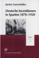 Deutsche Investitionen in Spanien 1870 - 1920 by Javier Loscertales cover