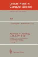 Advances in Cryptology -- EUROCRYPT '89
