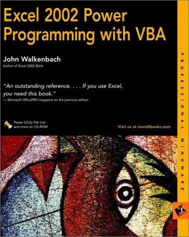 Excel 2002 power programming with VBA