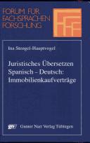 Juristisches Übersetzen Spanisch - Deutsch by Ina Stengel-Hauptvogel cover