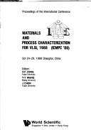 Materials and process characterization for VLSI, 1988 (ICMPC '88)