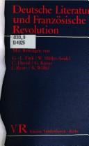 Deutsche Literatur und Französische Revolution by Richard Brinkmann cover