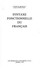 Syntaxe fonctionnelle du français by Conrad Bureau cover