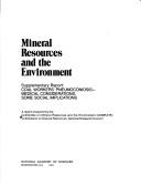 Mineral resources and the environment. Supplementary report