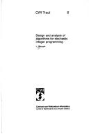 Design and analysis of algorithms for stochastic integer programming