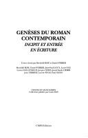 Genèses du roman contemporain by Bernhild Boie, Daniel Ferrer cover