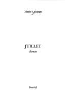 Juillet by Marie Laberge cover