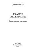 France, Allemagne by Joseph Rovan cover