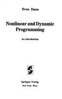 Nonlinear and dynamic programming