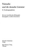 Nietzsche und die deutsche Literatur II. Forschungsergebnisse by  cover