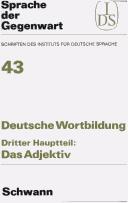 Deutsche Wortbildung: Typen und Tendenzen in der Gegenwartssprache by  cover