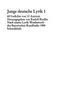 Junge deutsche Lyrik by Rudolf Riedler cover