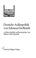 Deutsche Aussenpolitik von Adenauer bis Brandt by Dönhoff, Marion Gräfin. cover