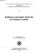 Exilanten und andere Deutsche in Fontanes London by Peter Alter, Rudolf Muhs cover
