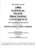 Proceedings of the 1994 National Waste Processing Conference