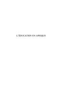 L' éducation en Afrique by Khadim Sylla cover