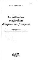 La Littérature maghrébine d'expression française by Jean Déjeux cover