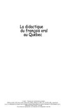 La didactique du français oral au Québec by Ginette Plessis-Bélair, Lizanne Lafontaine cover