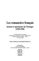 Les romanciers français lecteurs et spectateurs de l'étranger by Colloque international (15-16 mars 2002) cover