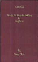 Deutsche handschriften in England by Priebsch, Robert cover