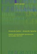 Deutsche Juden, deutsche Sprache by Arndt Kremer cover