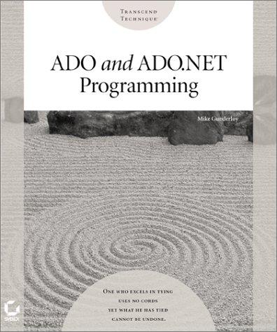 ADO and ADO.NET Programming