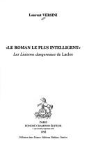 "Le Roman le plus intelligent" by Laurent Versini cover
