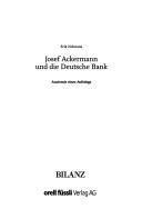 Josef Ackermann und die Deutsche Bank by Erik Nolmans cover