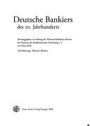 Deutsche Bankiers des 20. Jahrhunderts by Hans Pohl cover