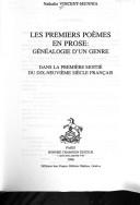 Les premiers poèmes en prose by Nathalie Vincent-Munnia cover