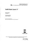 Solid state lasers V