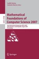 Mathematical foundations of computer science 2007