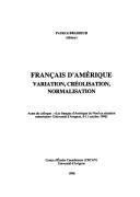 Français d'Amérique by Colloque "Les Français d'Amérique du Nord en situation minoritaire" (1996 Université d'Avignon) cover