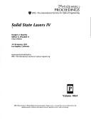 Solid State Lasers IV