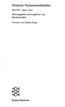 Deutsche Parlamentsdebatten by Eberhard Jäckel, Axel Kuhn, Detlef Junker cover