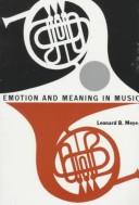 Emotion and meaning in music