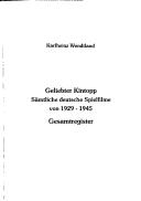 Geliebter Kintopp by Karlheinz Wendtland cover