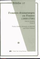 Femmes dramaturges en France (1650-1750) by Perry Gethner cover