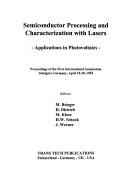 Semiconductor Processing and Characterization with Lasers, Applications in photovoltaics