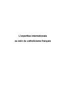L' expertise internationale au sein du catholicisme français by François Mabille cover